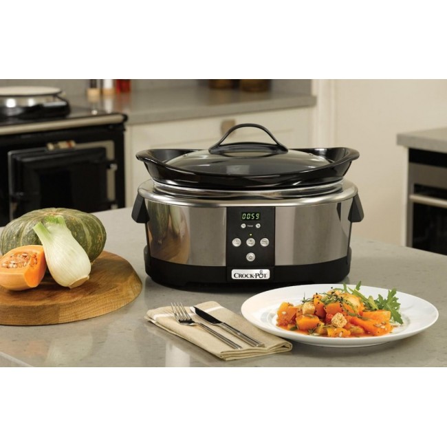Crock-Pot SCCPBPP605-050 5.7-litre slow cooker (chrome) Crock-Pot SCCPBPP605-050 5.7-litre slow cooker (chrome)