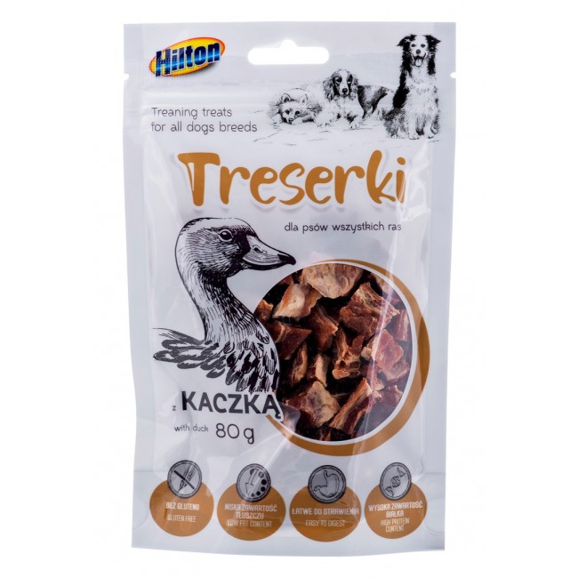 HILTON Treaning treats Duck - Dog treat - 80g HILTON Treaning treats Duck - Dog treat - 80g