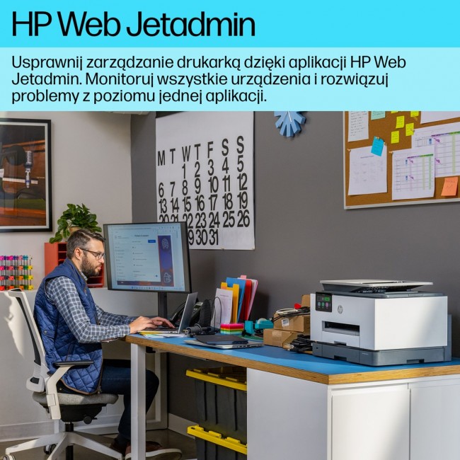 HP OfficeJet Pro 9130b Wireless All-in-One Color Printer, Two-sided printing Copier, Scanner