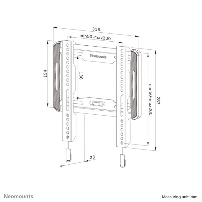 Neomounts WL30-550BL12 TV mount wall 24-65 Neomounts WL30-550BL12 TV mount wall 24-65