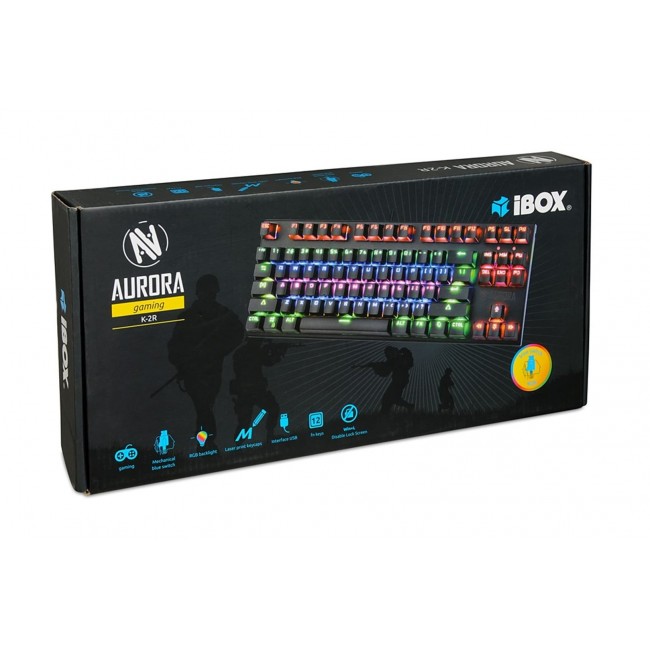 iBox IKGMK2R keyboard Gaming USB QWERTY US English Black iBox IKGMK2R keyboard Gaming USB QWERTY US English Black