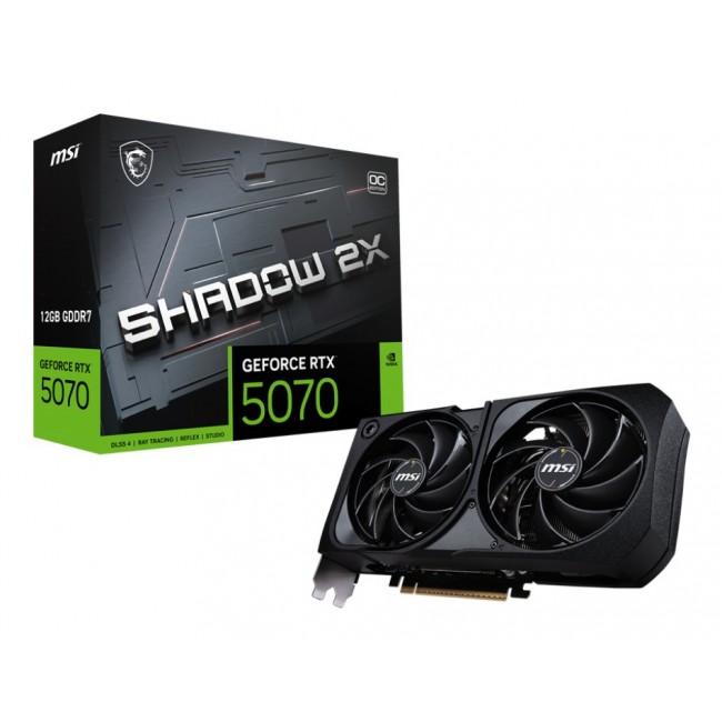 MSI GeForce RTX 5070 12G SHADOW 2X OC NVIDIA 12 GB GDDR7 - BULK MSI GeForce RTX 5070 12G SHADOW 2X OC NVIDIA 12 GB GDDR7 - BULK
