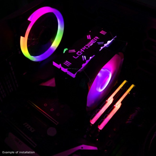 LC-Power LC-CC-120-ARGB-PRO computer cooling system Processor Cooler 12 cm Black