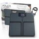 Bathroom scale ADLER AD 8194s STRIPES rechargeable USB-C Black