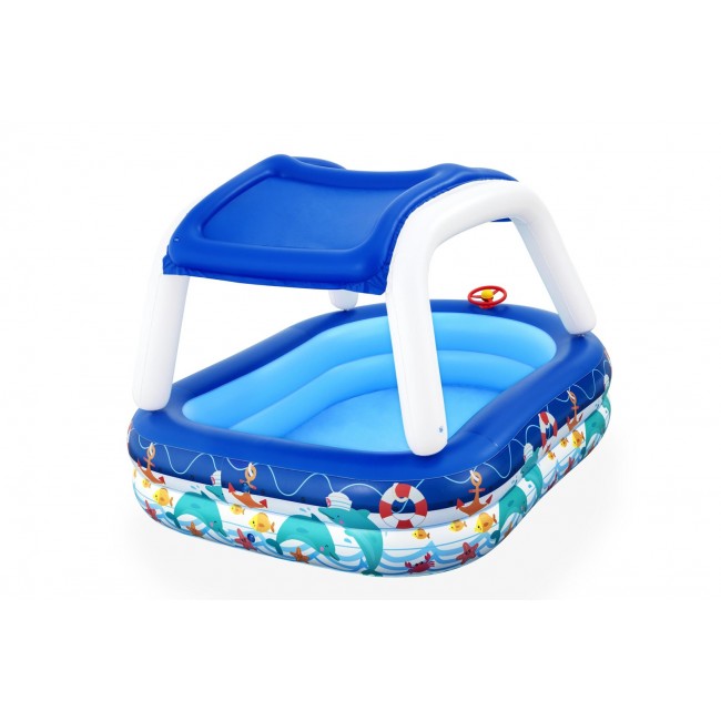 Inflatable pool+canopy 213x155x132 B54370