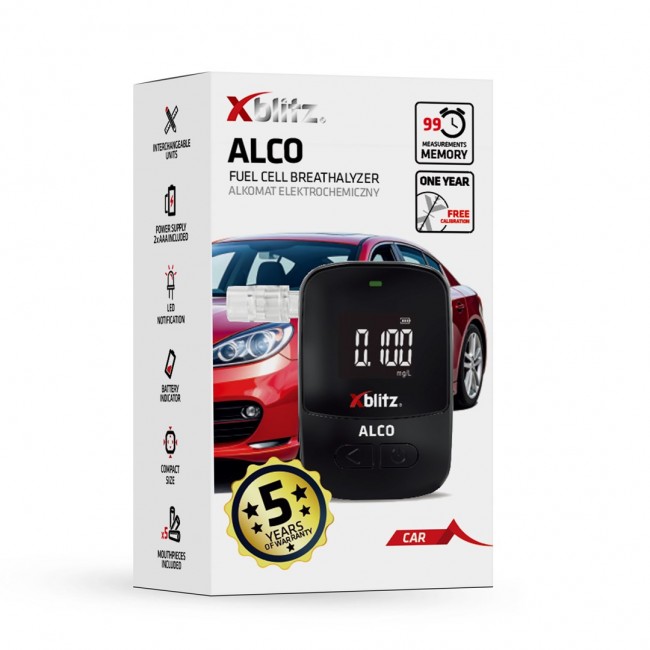 XBLITZ ALCO - Electrochemical breathalyzer