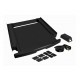 Washing machine and dryer stacking kit with drawer and strap, black