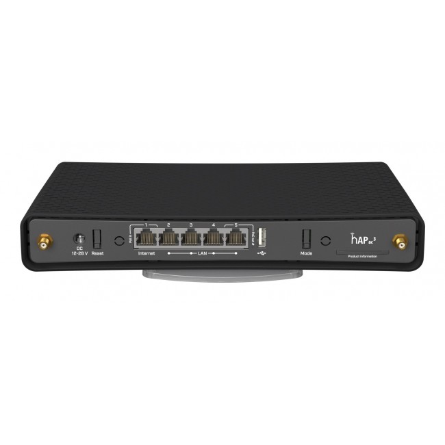 Mikrotik hAP ac wireless router Gigabit Ethernet Dual-band (2.4 GHz / 5 GHz) Black