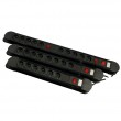 Maclean power strip, 10 outlet extension cord, 2 switches, protection and overload indication, 3680W, MCE10 Maclean power strip, 10 outlet extension cord, 2 switches, protection and overload indication, 3680W, MCE10
