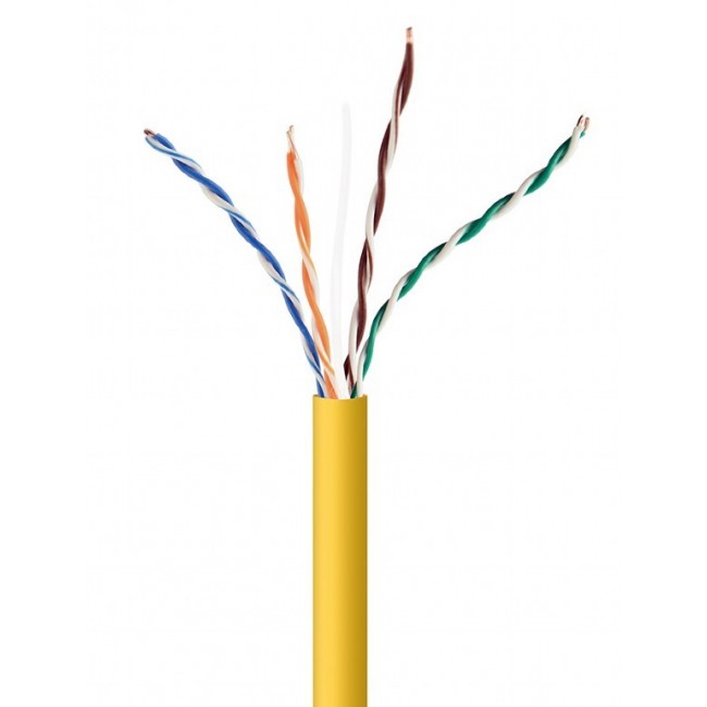 Gembird UPC-5004E-SOL-Y CAT5e UTP LAN cable (CCA), solid, 305m, yellow