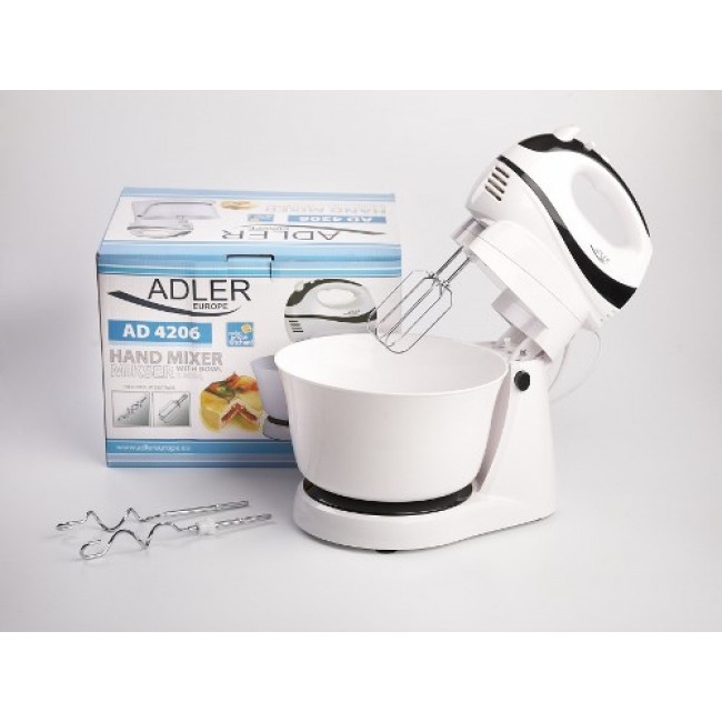 Adler AD 4206 Stand mixer Black,White 300 W