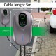 Qoltec 52430 EV Charging Station 2-in-1 Type2 | 22kW | Wi-fi| LCD | RFID | 3 phases | Wallbox | 5m