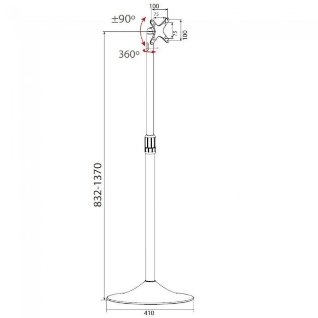 Techly ICA-TR10 signage display mount 68.6 cm (27 Techly ICA-TR10 signage display mount 68.6 cm (27