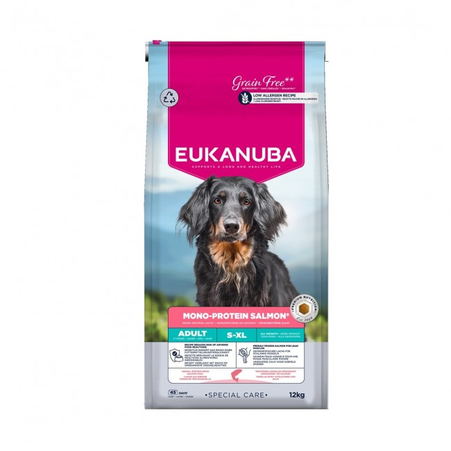 EUKANUBA Special Care Mono-Protein Adult, Salmon dry dog food 12kg