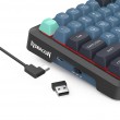 REDRAGON K724GBG-RGB-PRO Behemoth keyboard USB + RF Wireless + Bluetooth Grey, Blue