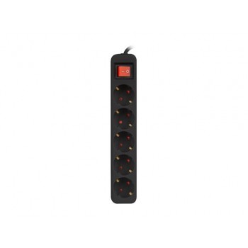 Lanberg PS1-05F-0150-BK power extension 1.5 m 5 AC outlet(s) Indoor Black