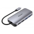 UNITEK D1122A01 interface hub 2 x USB 3.2 Gen 2 (3.1 Gen 2) Type-C 1000 Mbit/s Grey