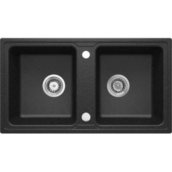 2-bowl granite sink
