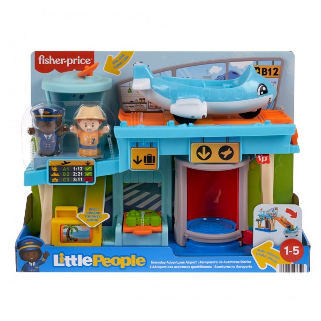 Fisher-Price Little People Everyday Adventures Airport Toddler Playset, Airplane & 3 Play Pieces Fisher-Price Little People Everyday Adventures Airport Toddler Playset, Airplane & 3 Play Pieces