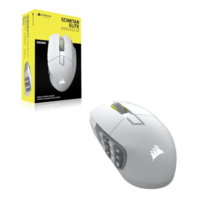 Corsair SCIMITAR ELITE WIRELESS SE mouse Gaming Right-hand RF Wireless + Bluetooth Optical 33000 DPI Corsair SCIMITAR ELITE WIRELESS SE mouse Gaming Right-hand RF Wireless + Bluetooth Optical 33000 DPI