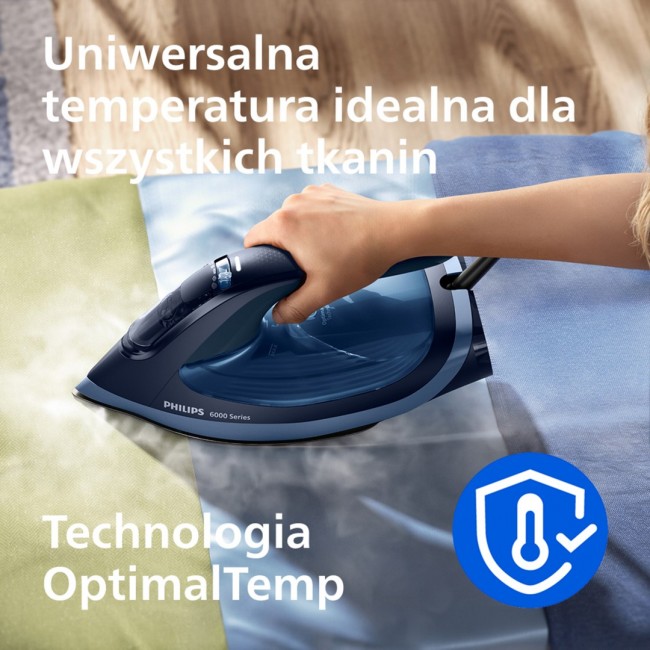 Philips 6000 series DST6120/20 iron Steam iron SteamGlide Plus soleplate 2600 W Blue