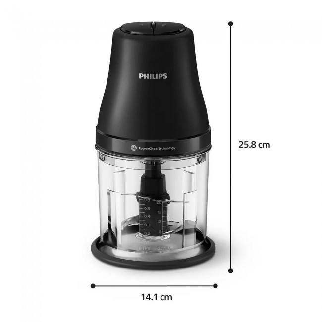 Philips HR1501/00 electric food chopper 1 L 450 W Black