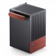 Jonsbo T6 PC Case, Mini-Tower, Mini-ITX, Tempered Glass, Wood, black