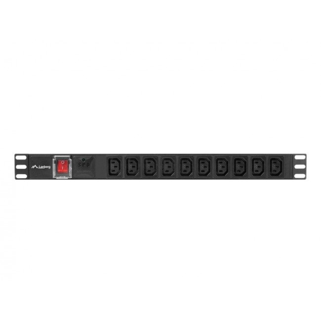 LANBERG PDU RACK POWER STRIP (1U,10A,7X IEC C13,2M)