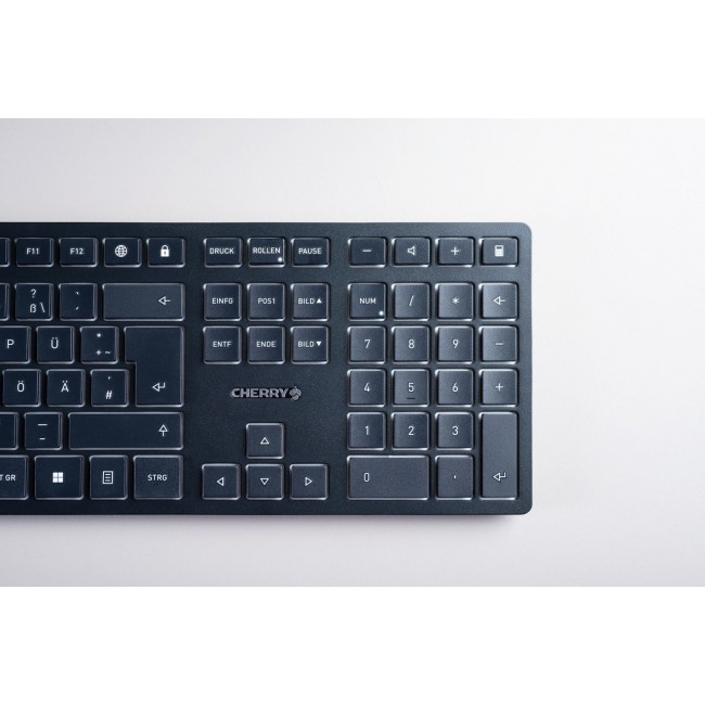 CHERRY KW 9100 SLIM keyboard Universal RF Wireless + Bluetooth QWERTZ German Black CHERRY KW 9100 SLIM keyboard Universal RF Wireless + Bluetooth QWERTZ German Black