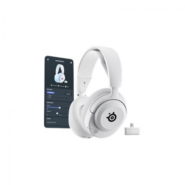 SteelSeries Gaming Headset Arctis Nova 5P Bluetooth Over-ear Microphone Noise canceling Wireless White SteelSeries Gaming Headset Arctis Nova 5P Bluetooth Over-ear Microphone Noise canceling Wireless White