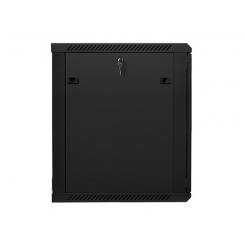Lanberg wall-mounted installation rack cabinet 19'' 15U 600x600mm black (glass door)
