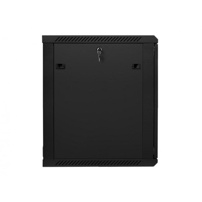 Lanberg wall-mounted installation rack cabinet 19'' 15U 600x600mm black (glass door)
