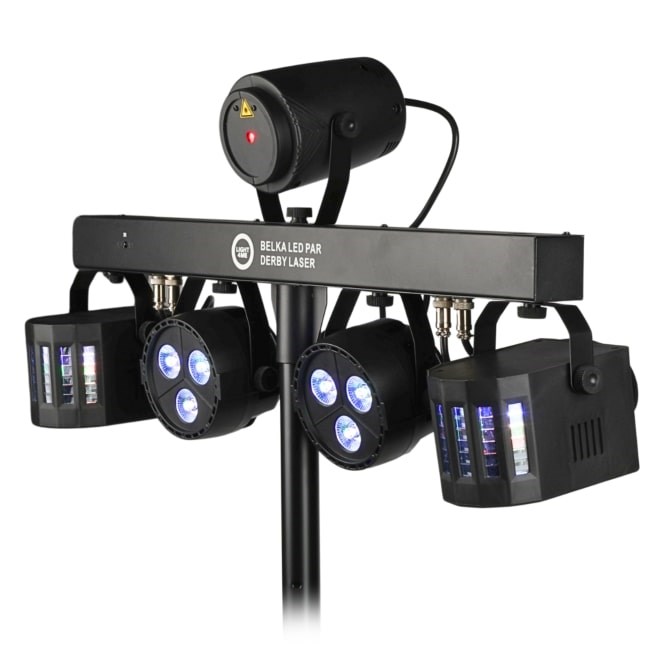 LIGHT4ME Belka LED Par Derby Laser - lighting kit