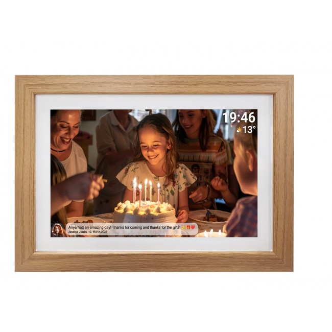 Denver PFF-1543LW digital photo frame Light brown 39.6 cm (15.6