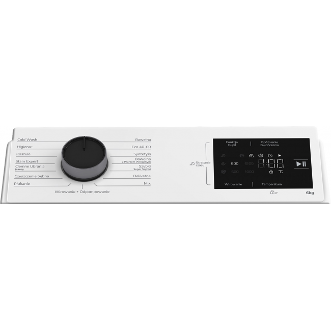 BEKO ETB622ECWPL 6kg top-loading washing machine Pet Hair Removal