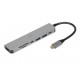 iBox IUH3SL4K notebook dock/port replicator USB 3.2 Gen 1 (3.1 Gen 1) Type-C Power Delivery 100W Silver