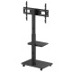 Stand / cart for TV Ergo-Office, max. load 50kg / 5kg shelf, max. VESA 600x400, built-in power strip, black, ER-304 B Stand / cart for TV Ergo-Office, max. load 50kg / 5kg shelf, max. VESA 600x400, built-in power strip, black, ER-304 B