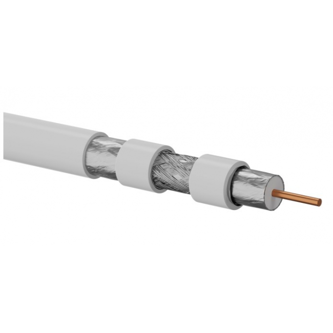 Trishield RG6 75 ohm coaxial cable Trishield RG6 75 ohm coaxial cable