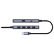 Cudy UH500 interface hub USB 3.2 Gen 1 (3.1 Gen 1) Type-C 5000 Mbit/s Grey, Silver