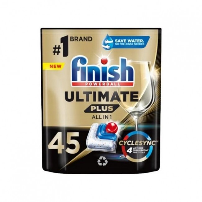FINISH ULTIMATE+ DISHWASHER TABS 45PCS
