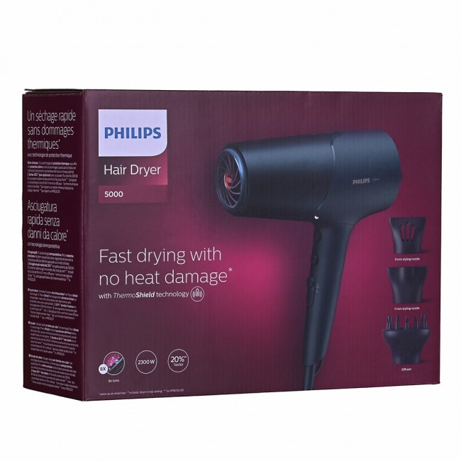 Philips 5000 series BHD512/20 hair dryer 2300 W Blue Philips 5000 series BHD512/20 hair dryer 2300 W Blue