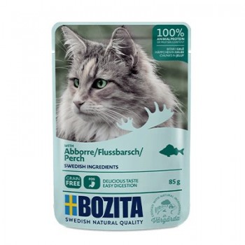 BOZITA Meat chunks in jelly with perch wet cat food 85g