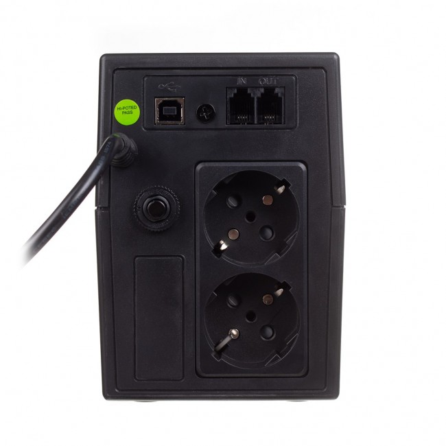 UPS Line-Ineractive LCD, 600VA/360W1x12V/7Ah, AVR, 2xSCHUKO, USB, RJ11
