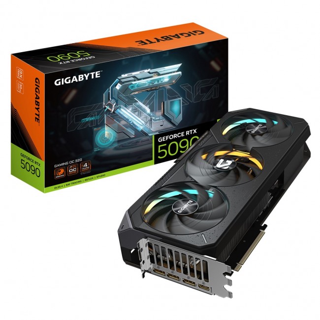 GIGABYTE GeForce RTX 5090 GAMING OC 32G Graphics Card - 32GB GDDR7, 512bit, PCI-E 5.0, 2550MHz Core Clock, 3 x DP 2.1b, 1 x HDMI 2.1b, NVIDIA DLSS 4, GV-N5090GAMING OC-32GD GIGABYTE GeForce RTX 5090 GAMING OC 32G Graphics Card - 32GB GDDR7, 512bit, PCI-E 5.0, 2550MHz Core Clock, 3 x DP 2.1b, 1 x HDMI 2.1b, NVIDIA DLSS 4, GV-N5090GAMING OC-32GD