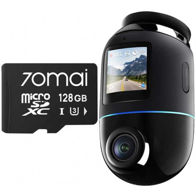 Wideorejestrator 70mai X800 Omni 4K/GPS/WiFi czarny + karta SD 70mai 128GB Wideorejestrator 70mai X800 Omni 4K/GPS/WiFi czarny + karta SD 70mai 128GB