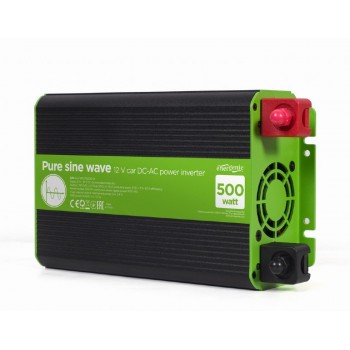 EnerGenie EG-PWC-PS500-01 power adapter/inverter Auto 500 W Black, Green