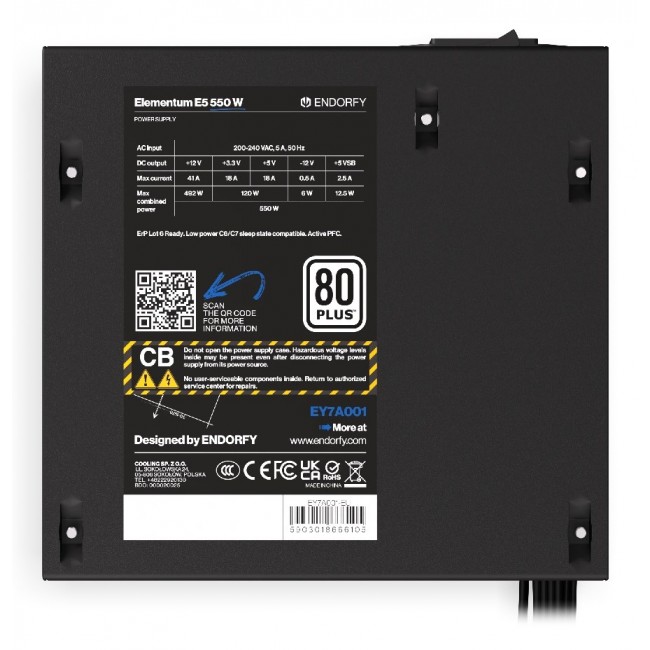 ENDORFY Elementum E5 450W power supply unit 24-pin ATX ATX Black ENDORFY Elementum E5 450W power supply unit 24-pin ATX ATX Black