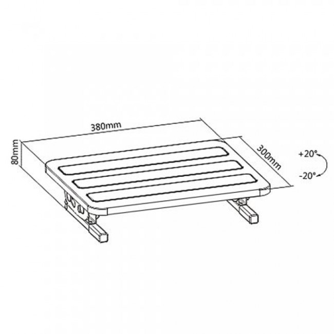 Maclean MC-831 foot rest Black Maclean MC-831 foot rest Black