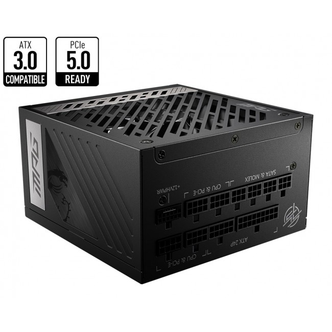 MSI MPG A850G PCIE5 power supply unit 850 W 24-pin ATX ATX Black MSI MPG A850G PCIE5 power supply unit 850 W 24-pin ATX ATX Black