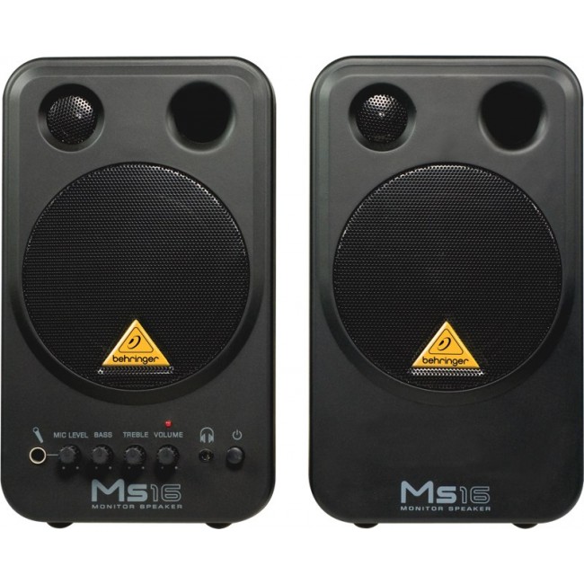 Behringer MS16 loudspeaker 2-way Black Wired 16 W Behringer MS16 loudspeaker 2-way Black Wired 16 W